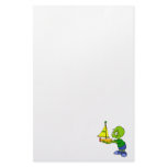 Cute Alien Boy With Toy Boat Personalized Stationery