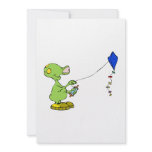 Cute Alien Flying Kite Custom Announcements