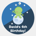 Cute Alien Outer Space Birthday custom Sticker
