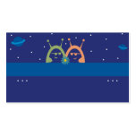 cute aliens spacemen with flower love business card templates