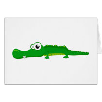Cute alligator card