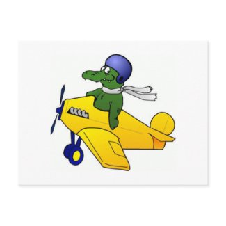 Cute Alligator/Crocodile Character postcard