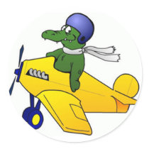 Cute Alligator/Crocodile Character stickers