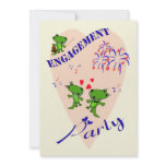 Cute Alligator Engagement Party Invitation