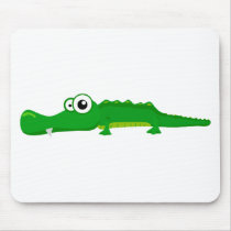 Cute alligator mouse pad