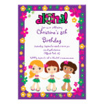 Cute Aloha Luau Birthday Party Invitations
