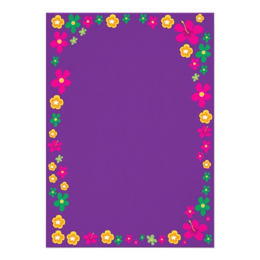 Cute Aloha Luau Birthday Party Invitations