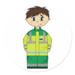 Cute Ambulance Man Sticker