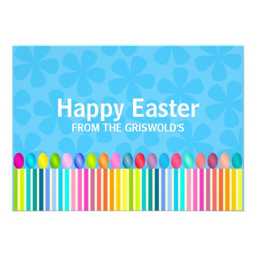 Cute and Colorful Easter Bunny Invitation