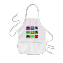 Cute and Colorful Skulls aprons by lilpumpkinhouse Cute and Colorful Skulls aprons
