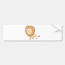 Cute and Cuddly Baby Lion Bumper Stickers