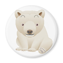 Cute and Cuddly Baby Polar Bear magnets by Wildlifeshoppe Cute and Cuddly Baby Polar Bear magnets