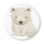 Cute and Cuddly Baby Polar Bear Refrigerator Magnet