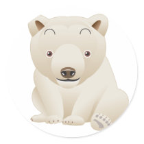 Cute and Cuddly Baby Polar Bear stickers