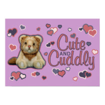 Cute and Cuddly Lion posters
