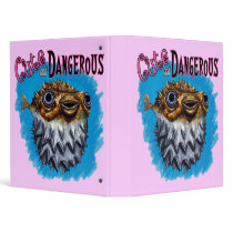 Cute and Dangerous Puffer Fish Binder by tshirtdart Cute and Dangerous Puffer Fish Binder