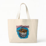 Cute And Dangerous Puffer Fish Blue bags