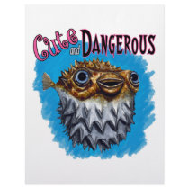Cute And Dangerous Puffer Fish Blue letterhead by tshirtdart Cute And Dangerous Puffer Fish Blue letterhead