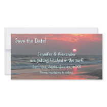 Cute and Fun Beach Wedding Save the Date Photo Card