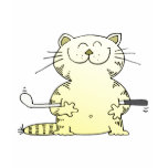 Cute and Funny Fat Kitten Golfer Shirt