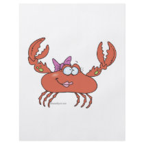 cute and funny girly girl crab character personalized flyer