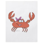 cute and funny girly girl crab character flyers
