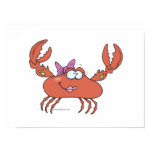 cute and funny girly girl crab character print