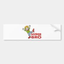 Cute and Funny Hyper Brother Bumper Sticker