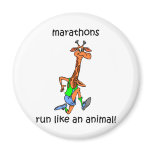 Cute and funny marathon magnet