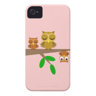 cute and funny owls Case-Mate iPhone 4 cases