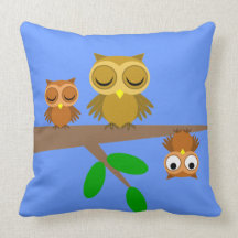 cute and funny owls pillows