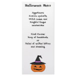 Cute and Happy pumpkin with witch hat Rack Card