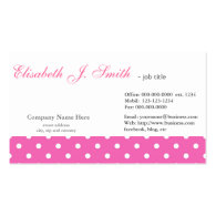 Cute and neat pink polka dots graphic design business cards