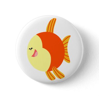 Cute and Plump Cartoon Fish Button Badge button