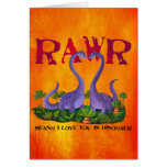 Cute and Romantic Dinos Greeting Cards
