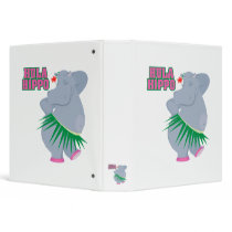 cute and silly luau hula hippo binders