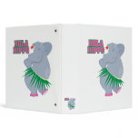cute and silly luau hula hippo binders