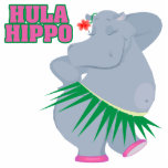cute and silly luau hula hippo photo cut outs