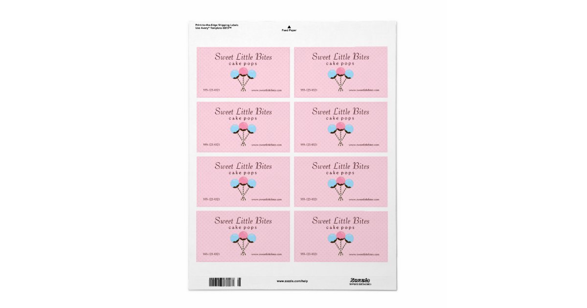 Cute And Trendy Cake Pop Labels Zazzle