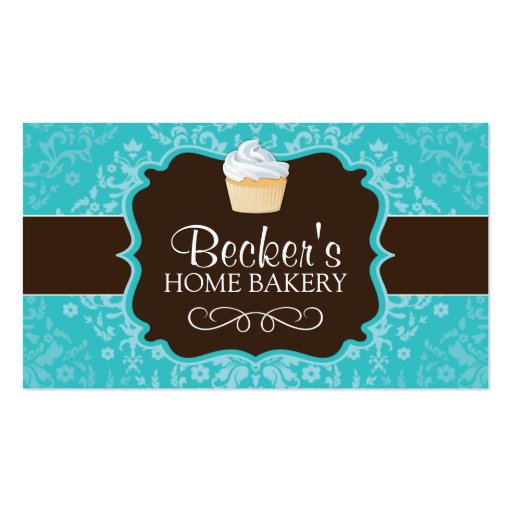 Cute and Whimsical Bakery Business Card (front side)