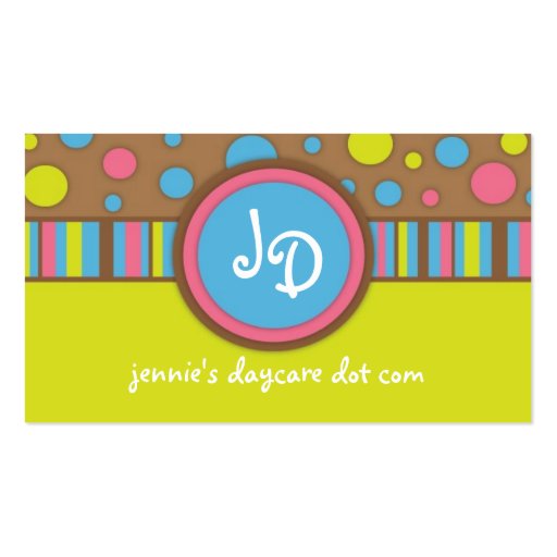 Cute and Whimsical Business Card (front side)