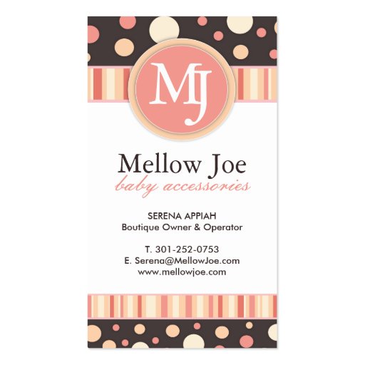 Cute and Whimsical Business Cards (front side)