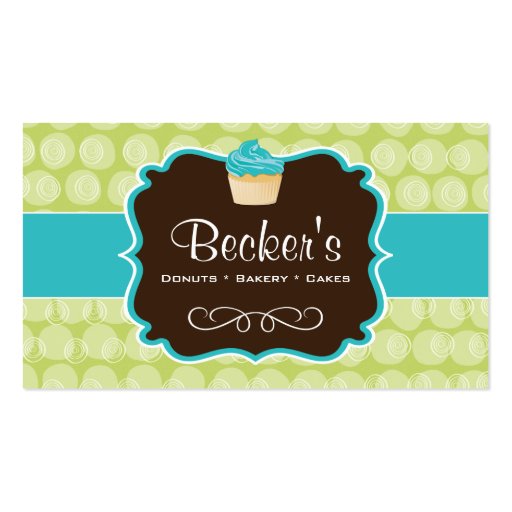 Cute and Whimsical Cupcake Business Card (front side)
