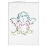 Cute Angel Hugging a Heart Greeting Cards