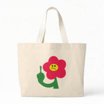 cute angry flower fuck you bags