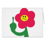cute angry flower fuck you card