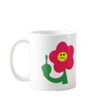 cute angry flower fuck you mugs