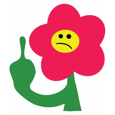 cute angry flower fuck you tshirt by Tomaniac