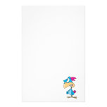 cute angry mean bird cartoon character custom stationery