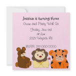Cute Animal Birthday Invitation